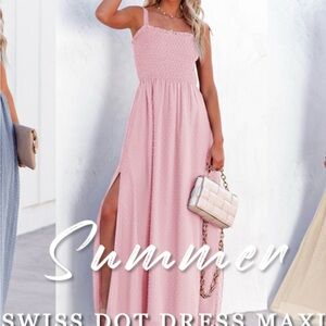 Pink Sleeveless Chiffon Dress large